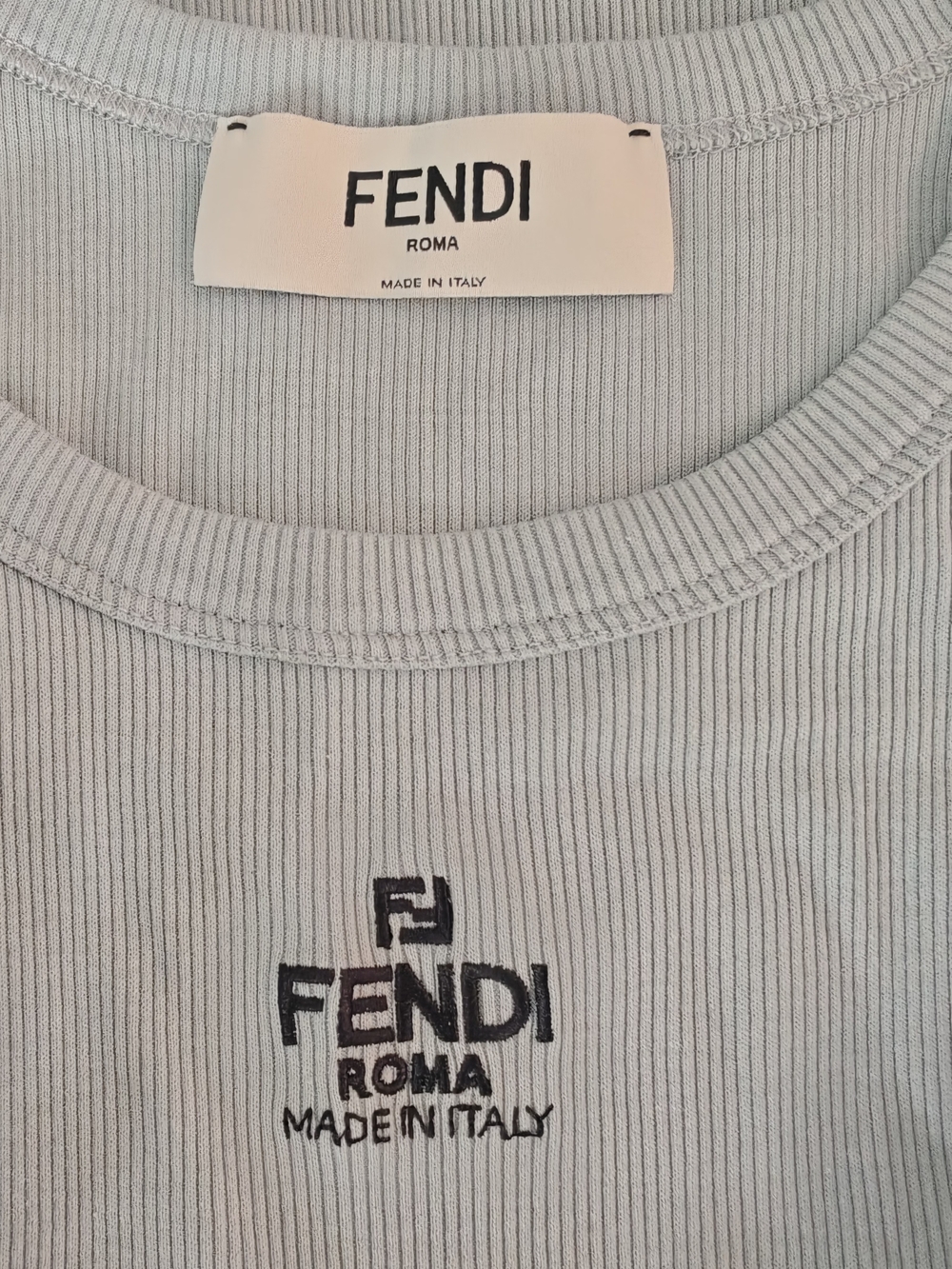 Fendi   Light Mint Ribbed Tank Top - Picture 9 of 10